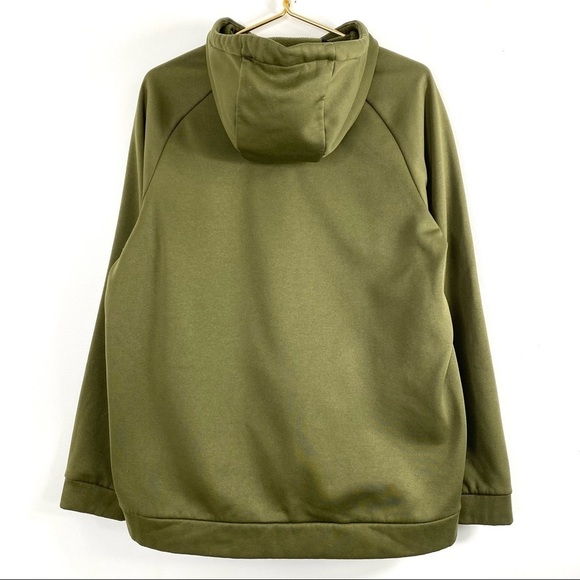 Nike Therma Pullover Swoosh Training Big Nike Logo Hoodie Olive Green - Picture 3 of 9